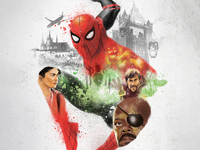 Alternative Movie Poster- Spider-Man: Far From Home alternative movie poster comic comic art comic book comic books comics design graphics illustration marvel marvel comics marvelcomics movie movie app movie poster movies poster art poster design spider man spiderman