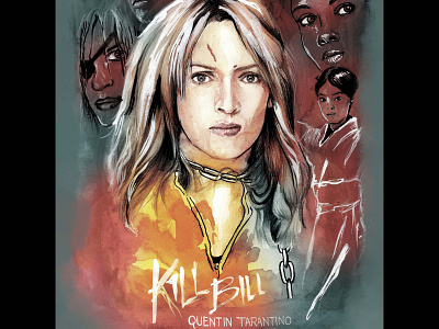 Alternative Movie Poster : Kill Bill (Handpainted in Oil)