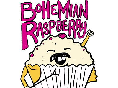 Bohemian Raspberry alternative movie poster artist artistic bohemian bohemian rhapsody fun funk funky funny humour muffin muffins music music art musician queen singer start start up startup