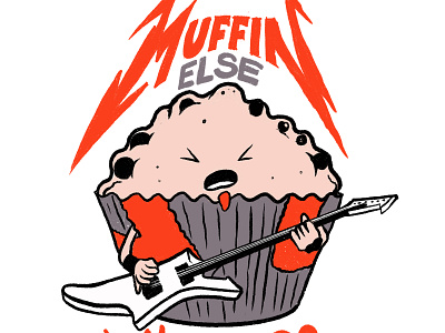 Metallica- Muffin Style altcoin alternate alternative design food food truck foodie fun funk funky funny illustraion illustration illustration art illustrations illustrator metallica muffin muffins nothing