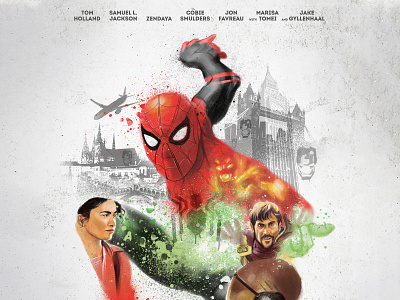 Alternative Movie Poster- Spider-Man: Far From Home character character design characterdesign characters comic comic art comic book comic books comics creative creative design illustraion illustration illustration art illustrations illustrator marvel marvel comics marvelcomics marvelous designer