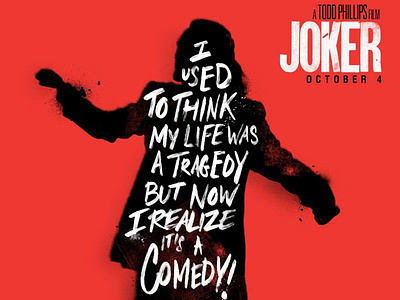Joker- Alternative Movie Poster (Typography Style) by The Commas on ...
