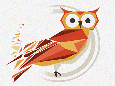 Owl animal bird body design eye geometric illustration logo mark nature owl wing