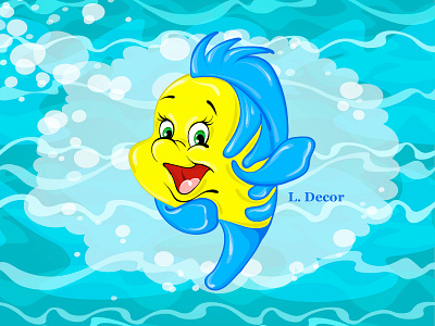 Flounder illustration vector