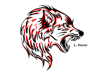 Wolf icon illustration vector