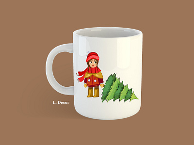 Christmas cup branding design illustration illustration design art web illustrator typography vector web