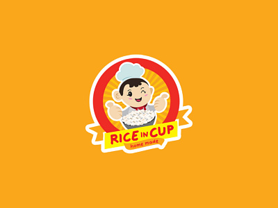 Rice in cup logo design branding design graphic design illustration logo