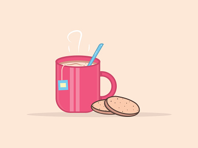 Coffee and Cookies coffee coffee cup cookies cup design graphic design graphicdesign graphics illusrator illustration illustrations illustrator vector