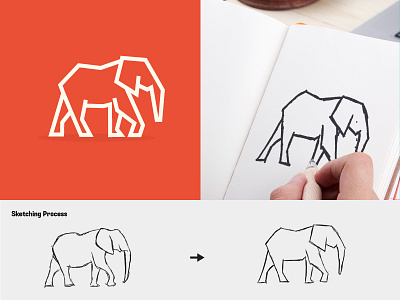 Elephant Mark design elephant elephant logo graphic design graphicdesign graphics illusrator illustration illustrations illustrator line art lineart logo logodesign vector
