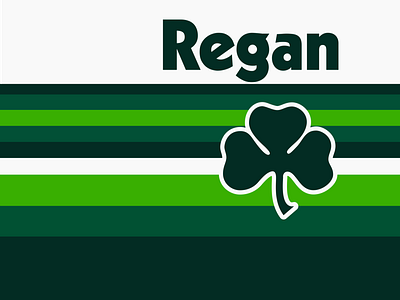 REGAN EXPRESS boxing design illustration shamrock