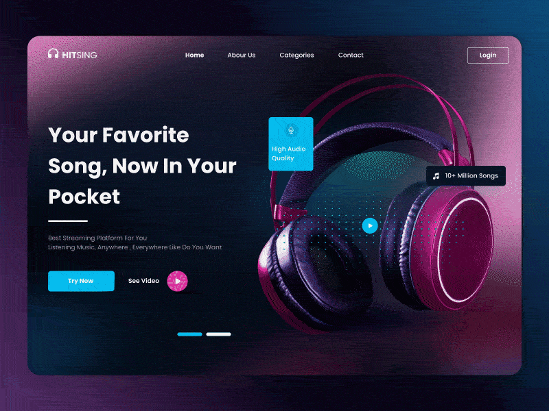 Online store of headphones design store app ui ux web webdesign