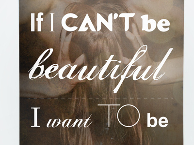 If I Can't Be Beautiful abstract art chuck design palahniuk portrait quote retro