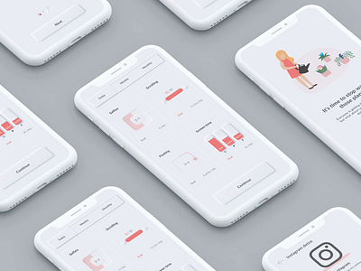 Data detox and phone usage tracker app appdesign datasharing design designslices grey mobiledesign neumorphism ui whitespace