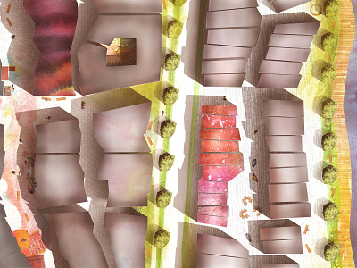 ÜBERPARK architecture collage digital painting digitalart digitalcollage illustration