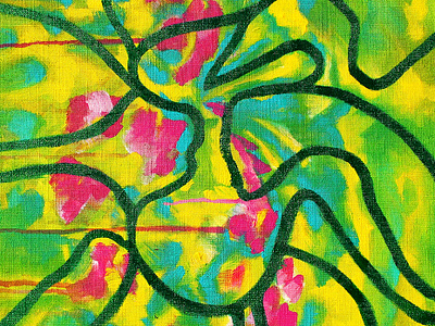 Happy Tacky Sprout abstract acrylic acrylic painting art