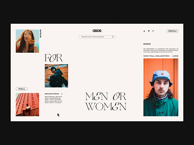 ASOS CONCEPT WEBSITE branding homepage hover animation hover effect prototype prototype animation ui ui design uiux userinterface ux uxdesign webdesign webdesigner website