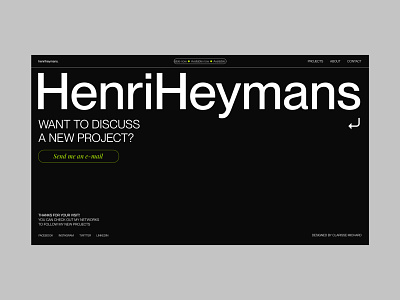 Henri Portfolio Website 👽