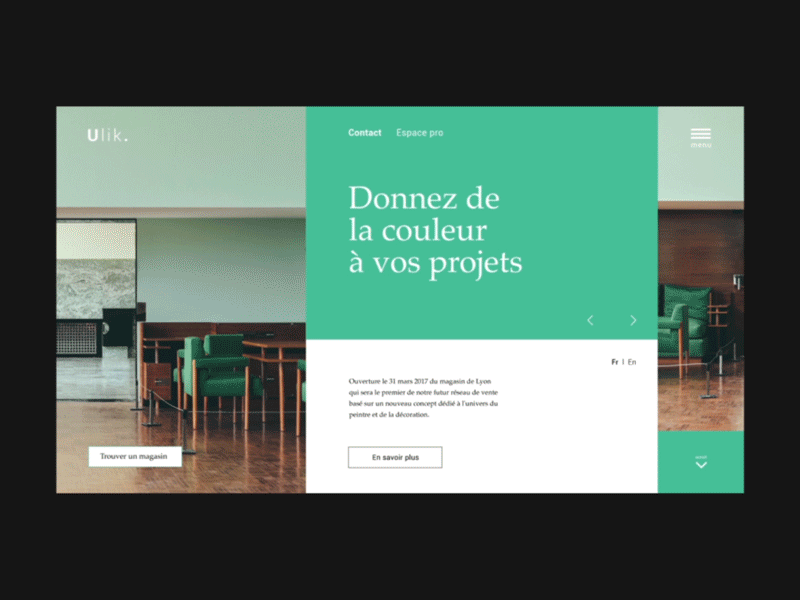 Homepage decoration's site branding homepage prototype prototype animation ui ui design uiux uxdesign webdesign website