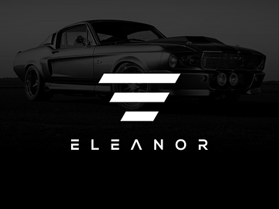 E logo abstract branding design eleanor elogo flat identity illustration lettering logo mustang simple