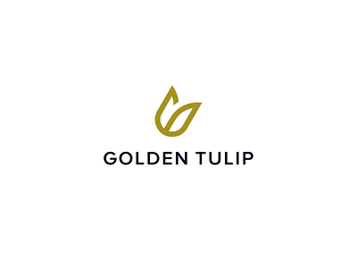 Golden Tulip, G logo abstract branding design flat goldentulip lettering logo minimal monogram simple typography