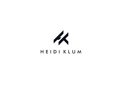 HK logo abstract branding design flat heidiklum hklogo lettering logo minimal monogram typography