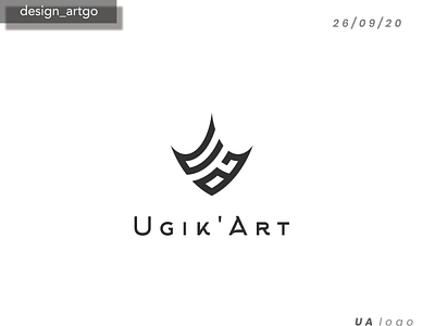 UA LOGO abstract branding design flat lettering logo logos minimal monogram simple typography vector