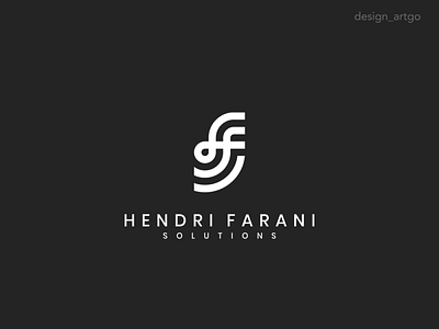 HFS monogram logo branding design flat lettering logo logos logotix minimal simple typography vector