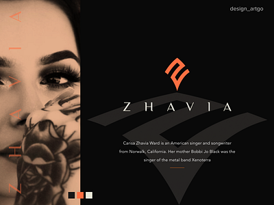 Zhavia branding design flat lettering logo logos minimal monogram simple typography vector