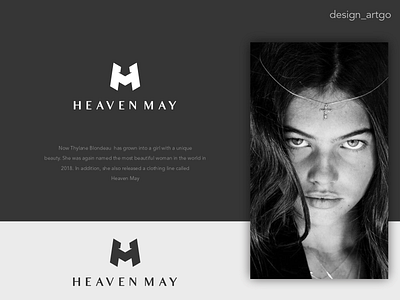 Heaven May, HM monogram branding clothing brand design flat hm hmlogo lettering logo logos minimal monogram simple thylane blondeau typography