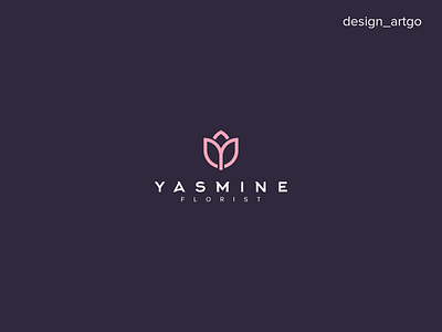 Yasmine Florist, Y flower logo branding design flat florist logo flower logo letter y logo lettering logo minimal simple typography vector