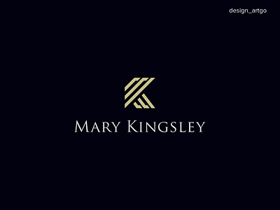 Mary Kingsley, MK logo branding design flat lettering logo logos minimal monogram simple typography vector