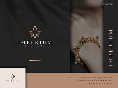 Imperium Jewelry branding design flat lettering logo minimal monogram simple typography vector