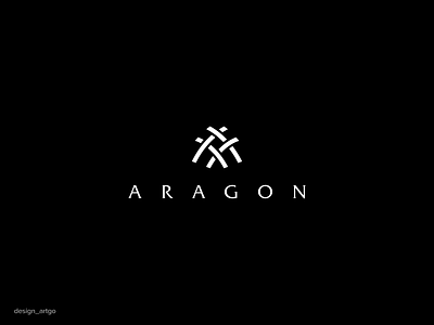 ARAGON, A logo a branding design flat logo logos minimal monogram typography ui ux