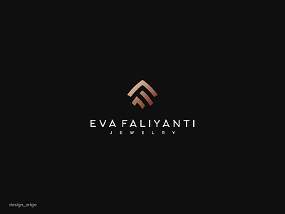 Eva Faliyanti, logo for sister abstract branding design ef flat jewelry logo lettering logo logos minimal simple typography vector