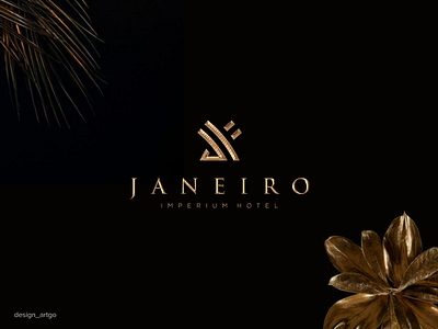 Janeiro Imperium Hotel branding design flat lettering logo logos minimal simple typography vector