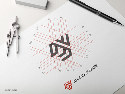 AJ logogrid aj branding design flat lettering logo logogrid minimal monogram simple sketch typography