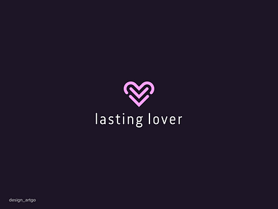 Lasting lover awesome branding design flat lettering logo logos logotype love minimal monogram simple typography ui ui ux vector