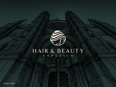 Hair and Beauty logo beautylogo branding design elegantlogo flat hairlogo illustration logo luxurylogo minimal simple typography ui vector