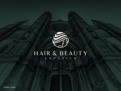 Hair and Beauty logo beautylogo branding design elegantlogo flat hairlogo illustration logo luxurylogo minimal simple typography ui vector