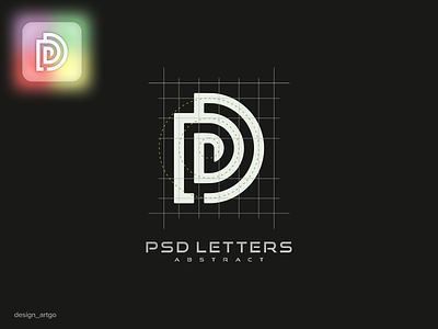 Psd abstract letters abstract branding design flat illustration lettering logo minimal simple typography ui vector