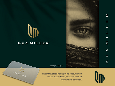 Bea Miller bm branding design flat illustration logo minimal simple typography ui vector