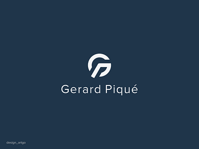 Gerard Piqué branding design flat illustration logo logos minimal monogram simple typography ui vector