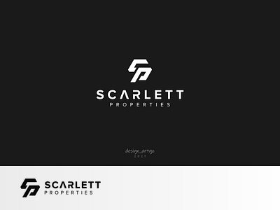 Scarlett Properties branding design flat illustration logo minimal simple typography ui vector