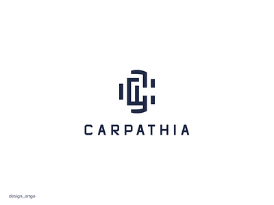 Carpathia branding design flat illustration logo minimal simple typography ui vector