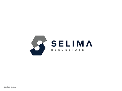 Selima branding construction design flat illustration logo minimal monogram realestate simple typography ui vector