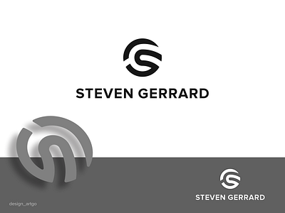 Steven Gerrard branding design flat illustration logo minimal simple typography ui vector