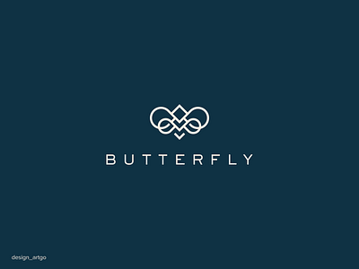 Butterfly branding design flat illustration logo minimal simple typography ui vector