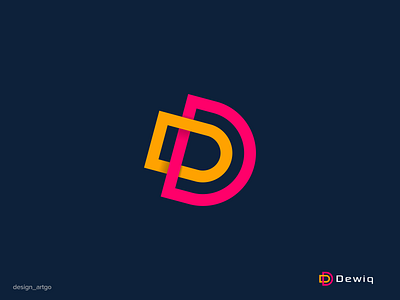 Dewiq branding design flat illustration logo minimal monogram simple typography ui vector