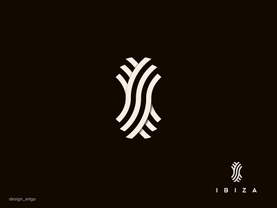 Ibiza branding design flat ibiza illustration logo minimal simple spain typography ui vector
