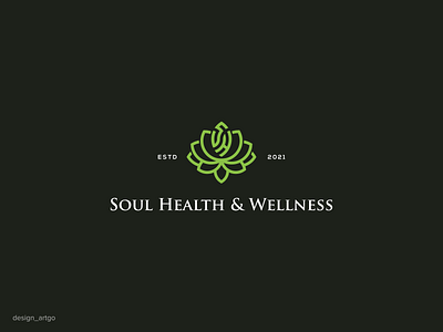 Soul Health & Wellness branding design flat illustration logo lotus logo minimal simple typography ui vector